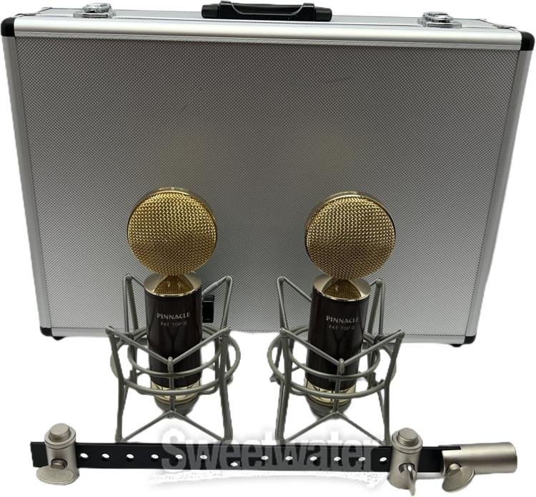 Pinnacle Microphones Fat Top II Ribbon Microphone Stereo Pair with Lundahl Transformer Brown