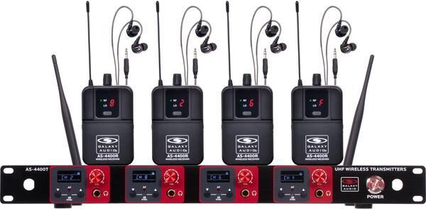 Galaxy Audio AS-4400 Quad UHF Wireless In-ear Monitoring System - M4 (534MHz-552MHz)