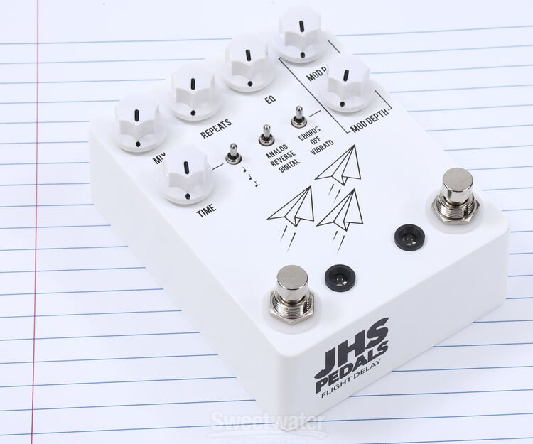 JHS Flight Delay Pedal - White | Sweetwater