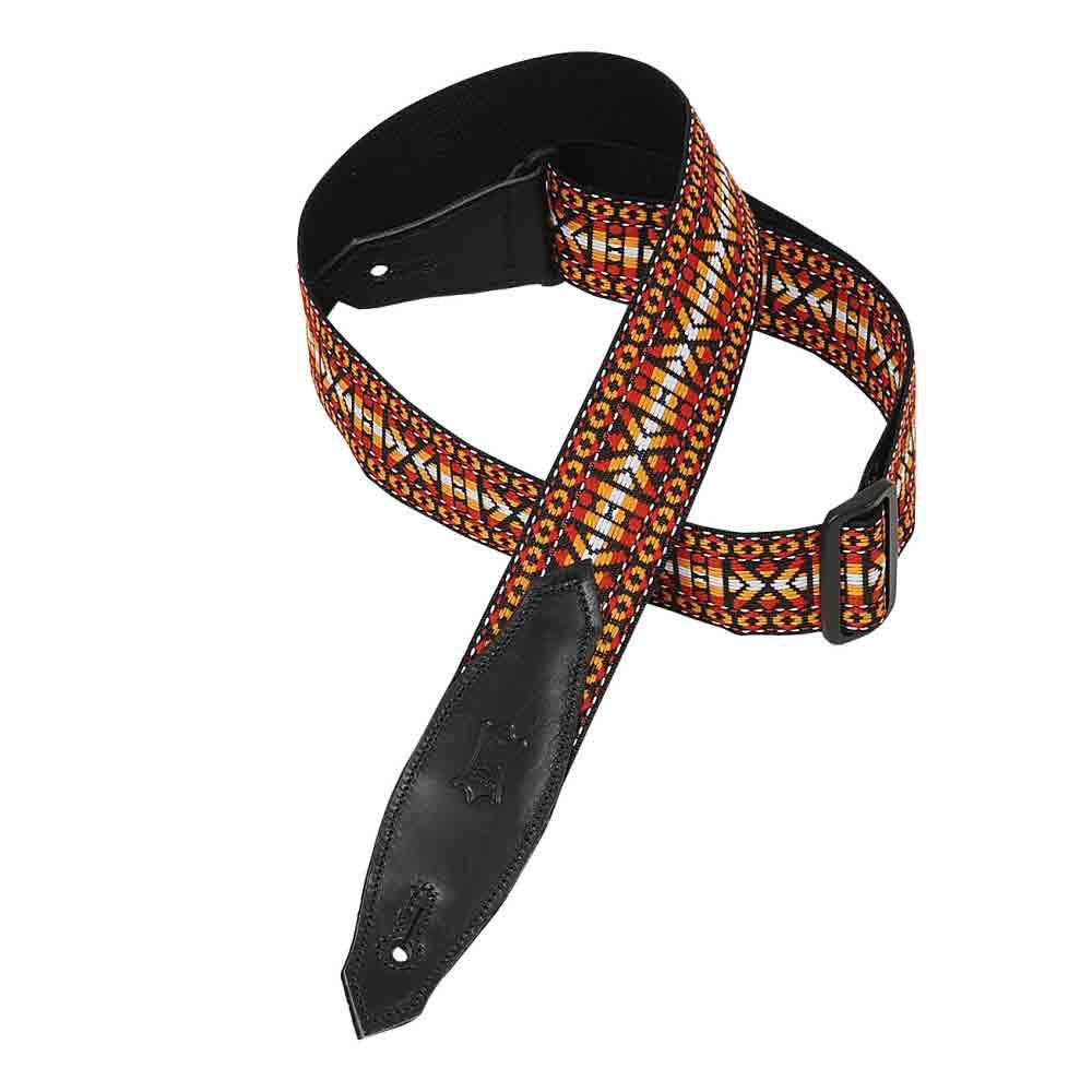 Red Levy/'s MSSN80-RED 2/" Polypropylene Jacquard Weave Guitar//Bass Strap