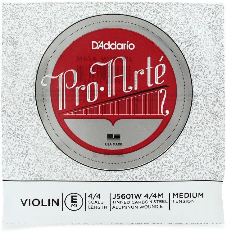 D'Addario J5601W ProArte Violin E String Aluminumwound, 4/4 Size