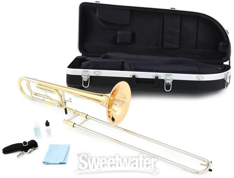Eastman ETB430G Performance Trombone Gold Brass Bell, Clear Lacquer