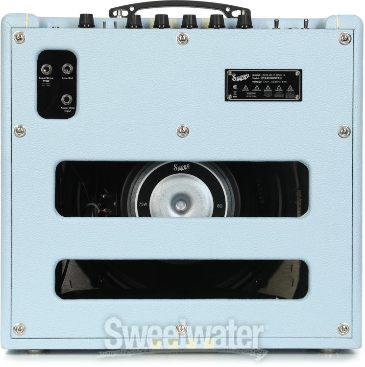 Supro Delta King 12 1 x 12inch 15watt Tube Combo Amp Trinidad Blue, Sweetwater Exclusive