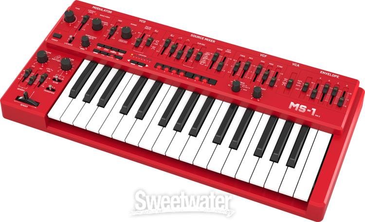 Behringer MS-1 MK II-RD 32-key Monophonic Analog Synthesizer - Red