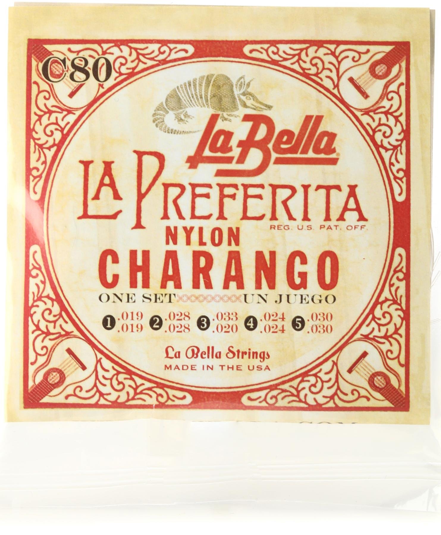 Juego de cuerdas de nailon para charango 10 unidades La Bella