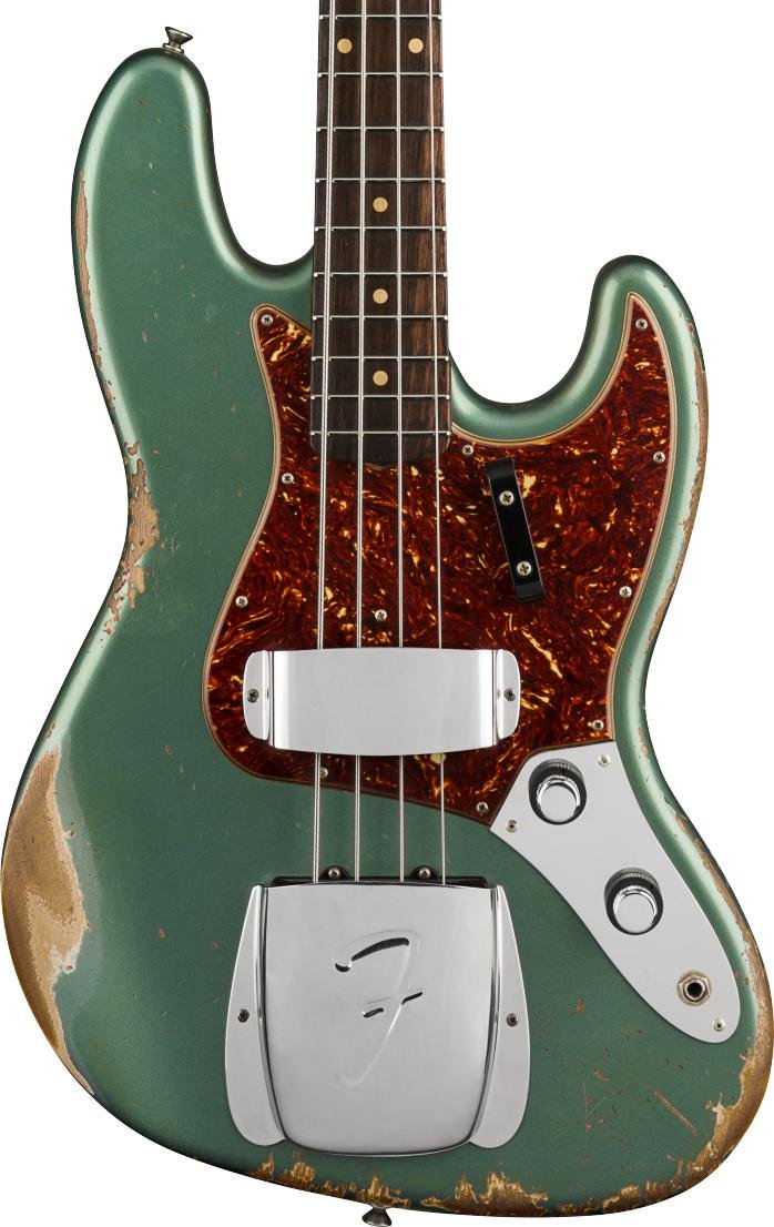 Fender Custom Shop 1960 Jazz Bass Heavy Relic Aged Sherwood Green Metallic Sweetwater