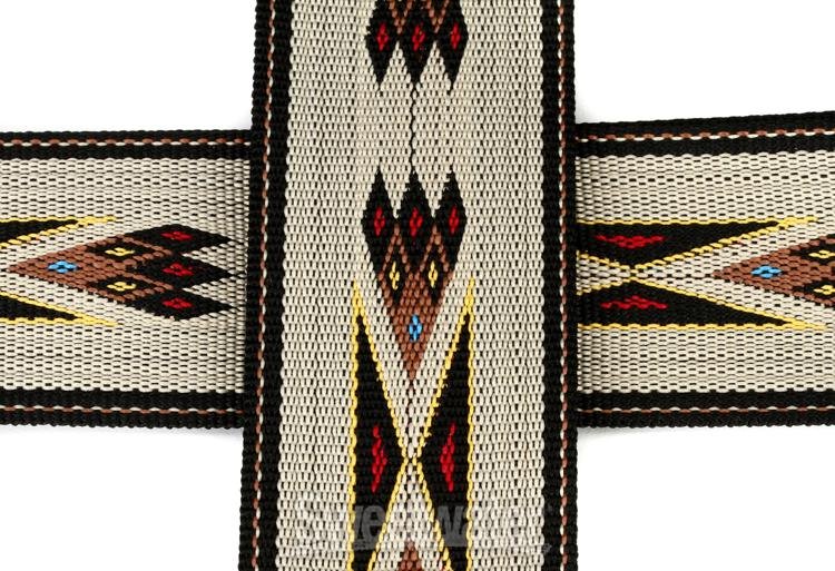 Levy's MSSN80 Jacquard Polypropylene Weave Guitar Strap - Tan Arrow