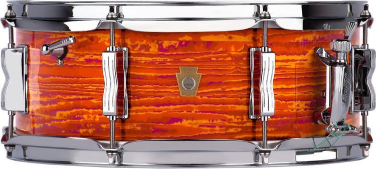 Ludwig Legacy Mahogany "Jazz Fest" Snare Drum - 5.5 x 14 inch - Mod Orange  | Sweetwater