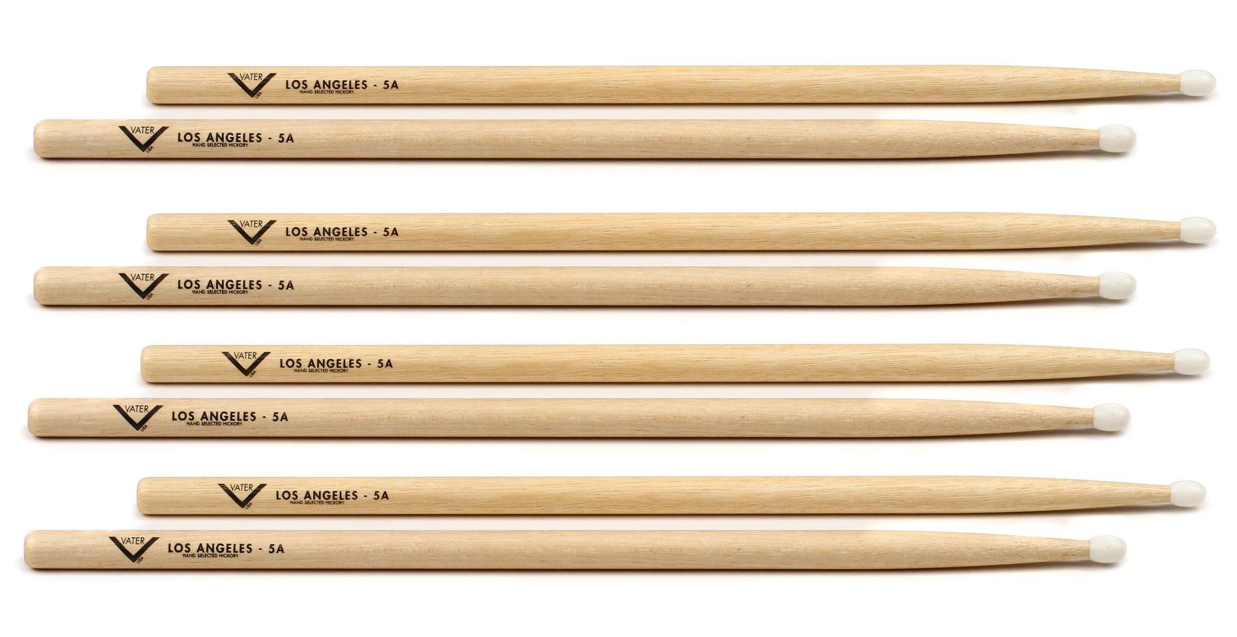 Wood tip. Vater los Angeles 5a Wood American Hickory Drumsticks. Vater. La Special 5b Hickory. Difference between Mallets and Drumsticks.