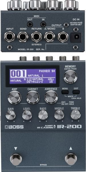 Boss IR-200 Amp and IR Cabinet Pedal | Sweetwater