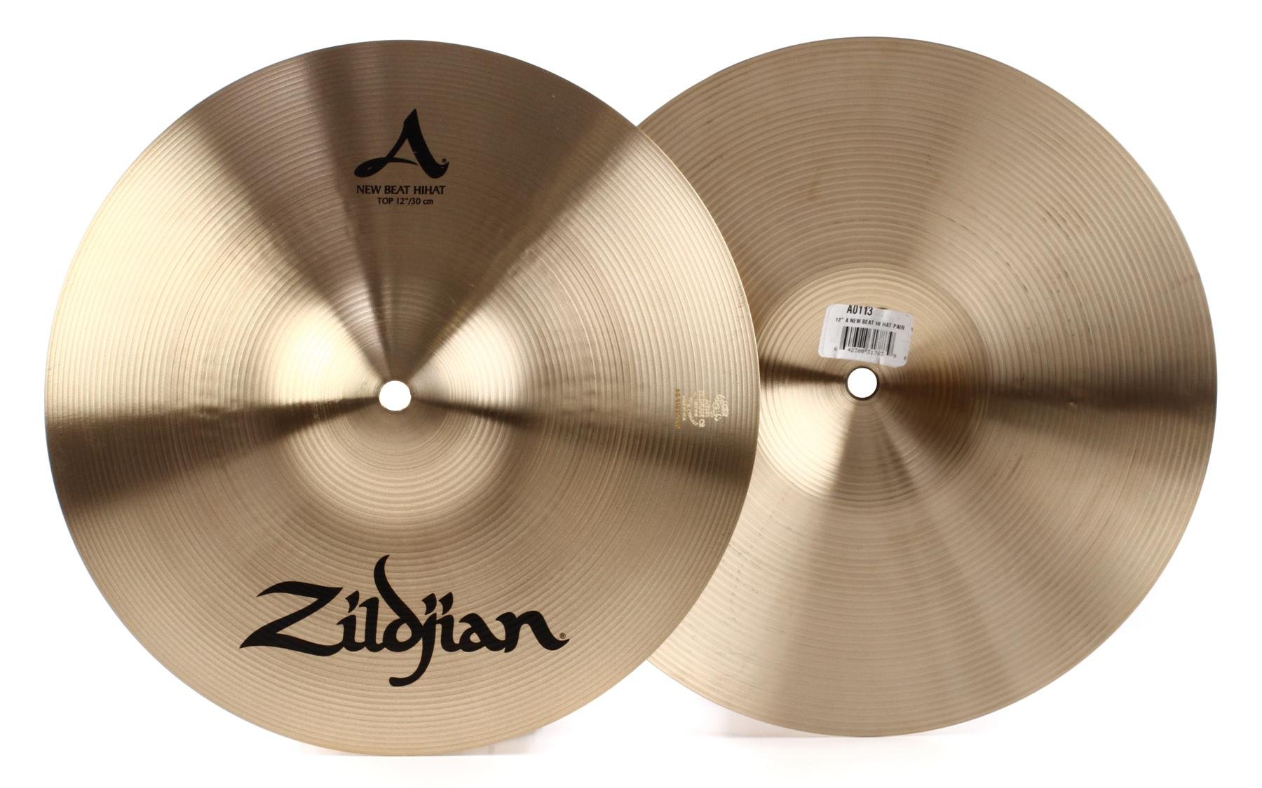 Zildjian 12 inch A Zildjian New Beat Hi-hat Cymbals | Sweetwater