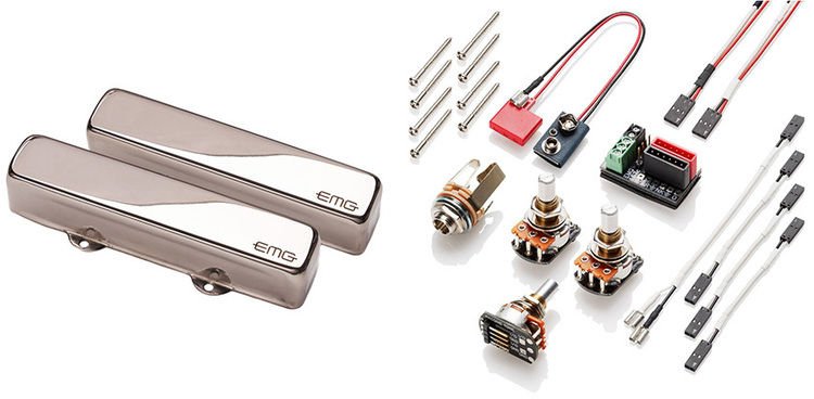 EMG RT Rip Tide Robert Trujillo Signature 4-string J Bass Pickup Set - Chrome