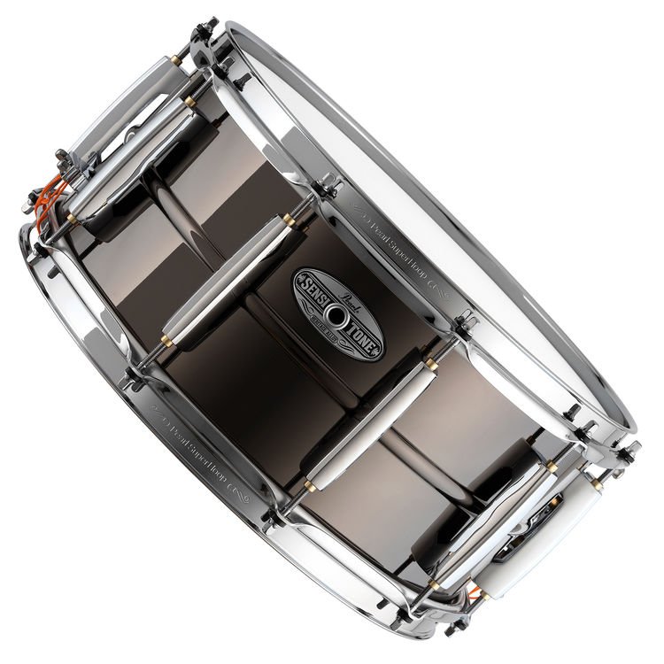Pearl OG Sensitone Heritage Brass Snare Drum - 6.5 x 14 - Black
