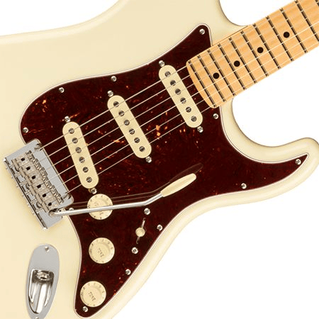 professional stratocaster fender american ii olympic fingerboard maple sweetwater