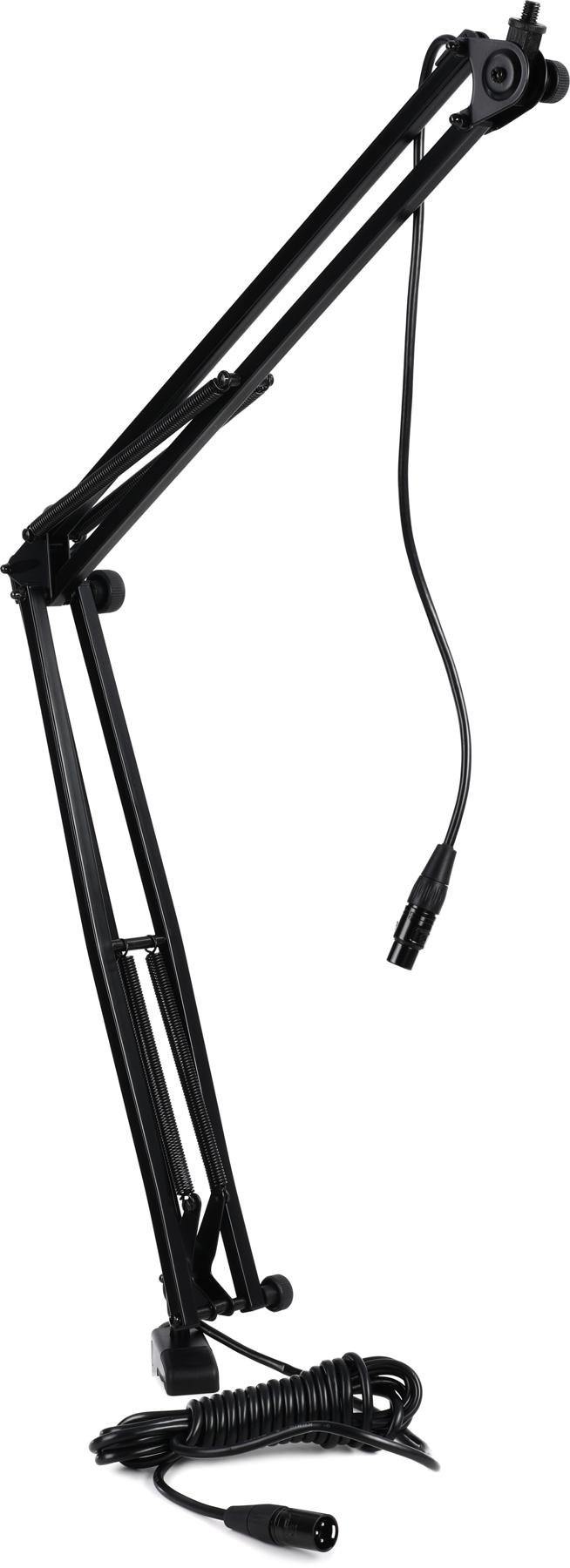 K&M 23850 Desk-mounted Broadcast Microphone Boom Arm | Sweetwater
