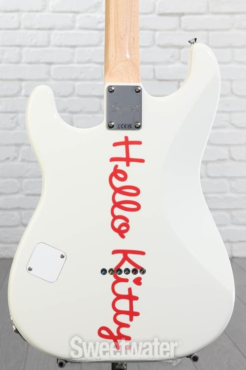 Squier x Hello Kitty Stratocaster Electric Guitar - White