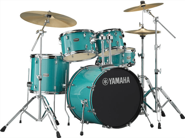 Yamaha Rydeen 5 Piece Shell Pack with 22 Bass Drum Turquoise Glitter