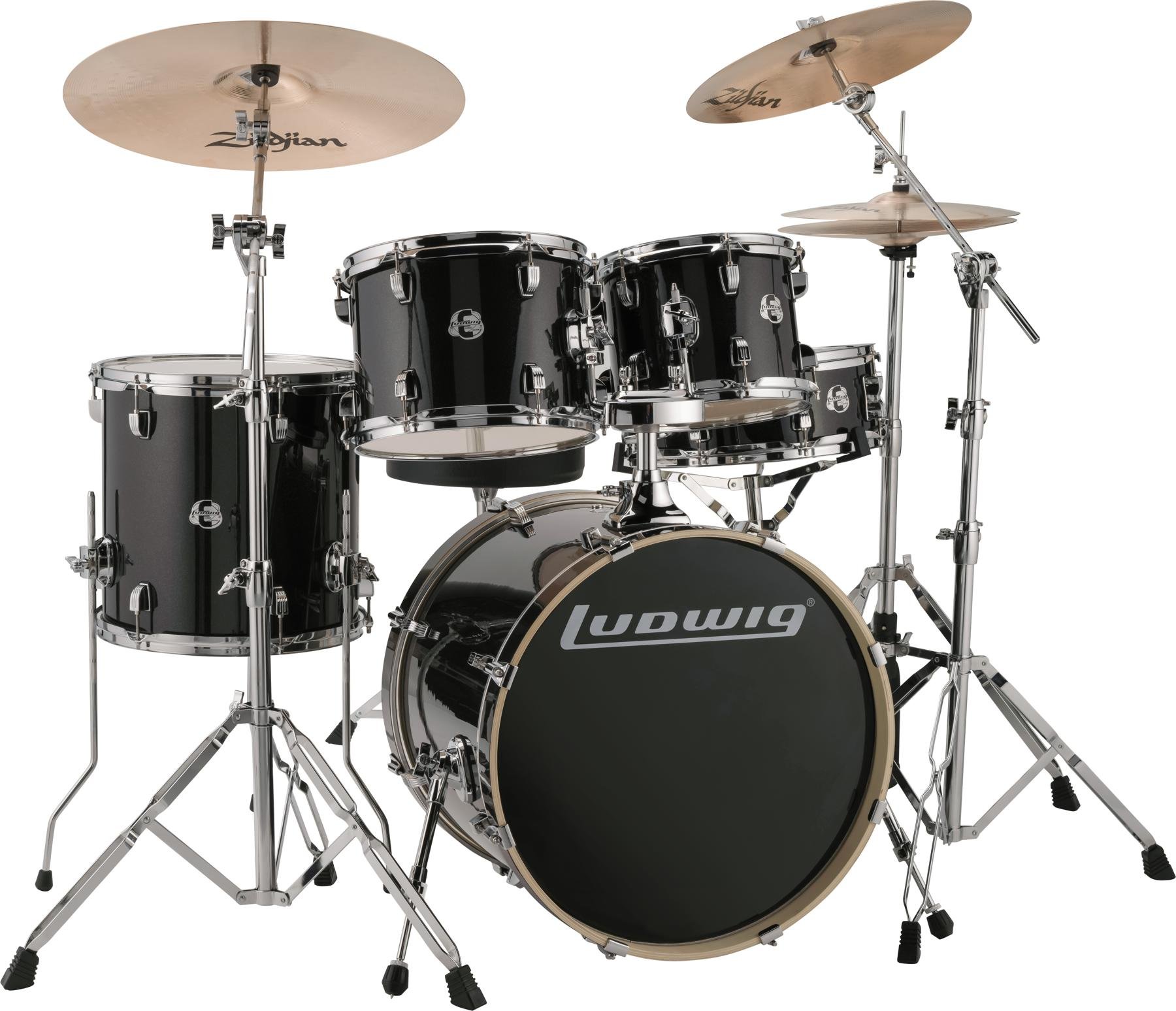 Ludwig Element Evolution LCEE200 5-piece Complete Drum Set with 