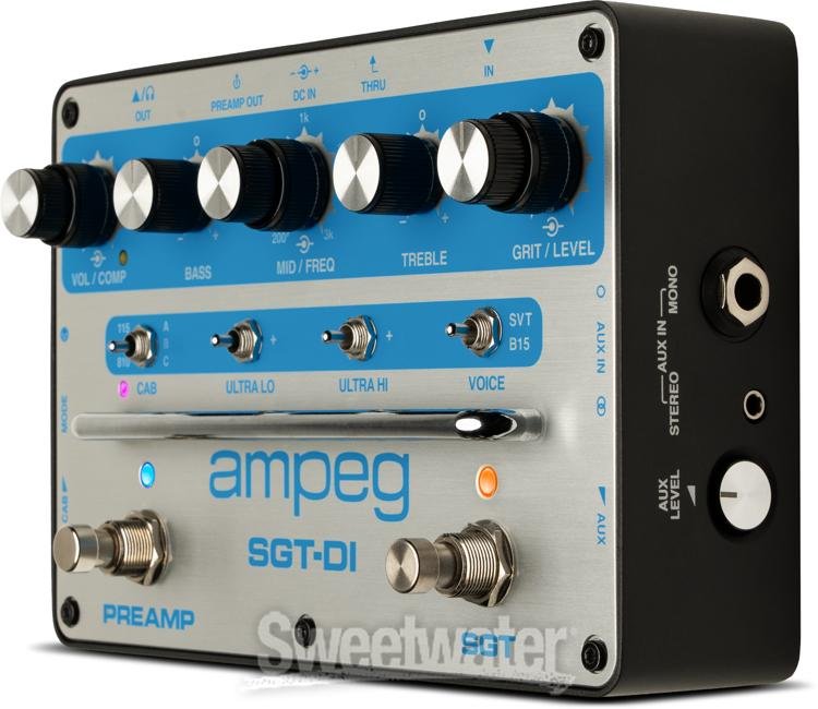 Ampeg SGT-DI Bass Preamp Pedal and DI - Blue Line