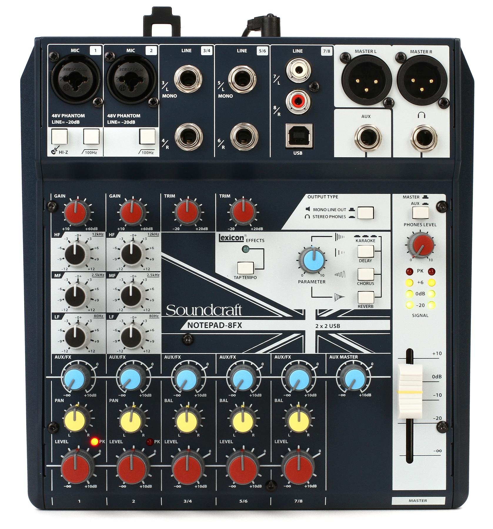 Soundcraft Notepad-8FX Mixer with Effects | Sweetwater