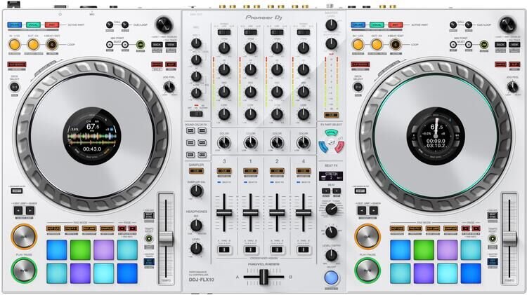 Pioneer DJ DDJ-FLX10 4-deck DJ Controller - White