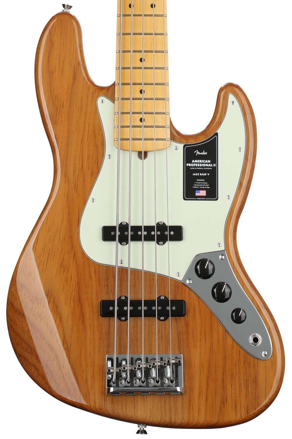 Fender American Professional II Jazz Bass MN RST PINE /· Electric Bass Guitar