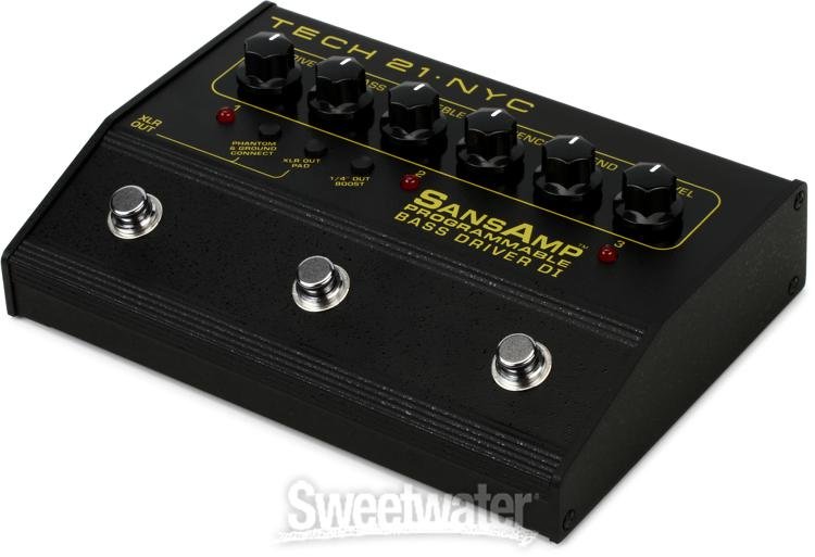 Tech 21 SansAmp Programmable Bass Driver DI Pedal | Sweetwater