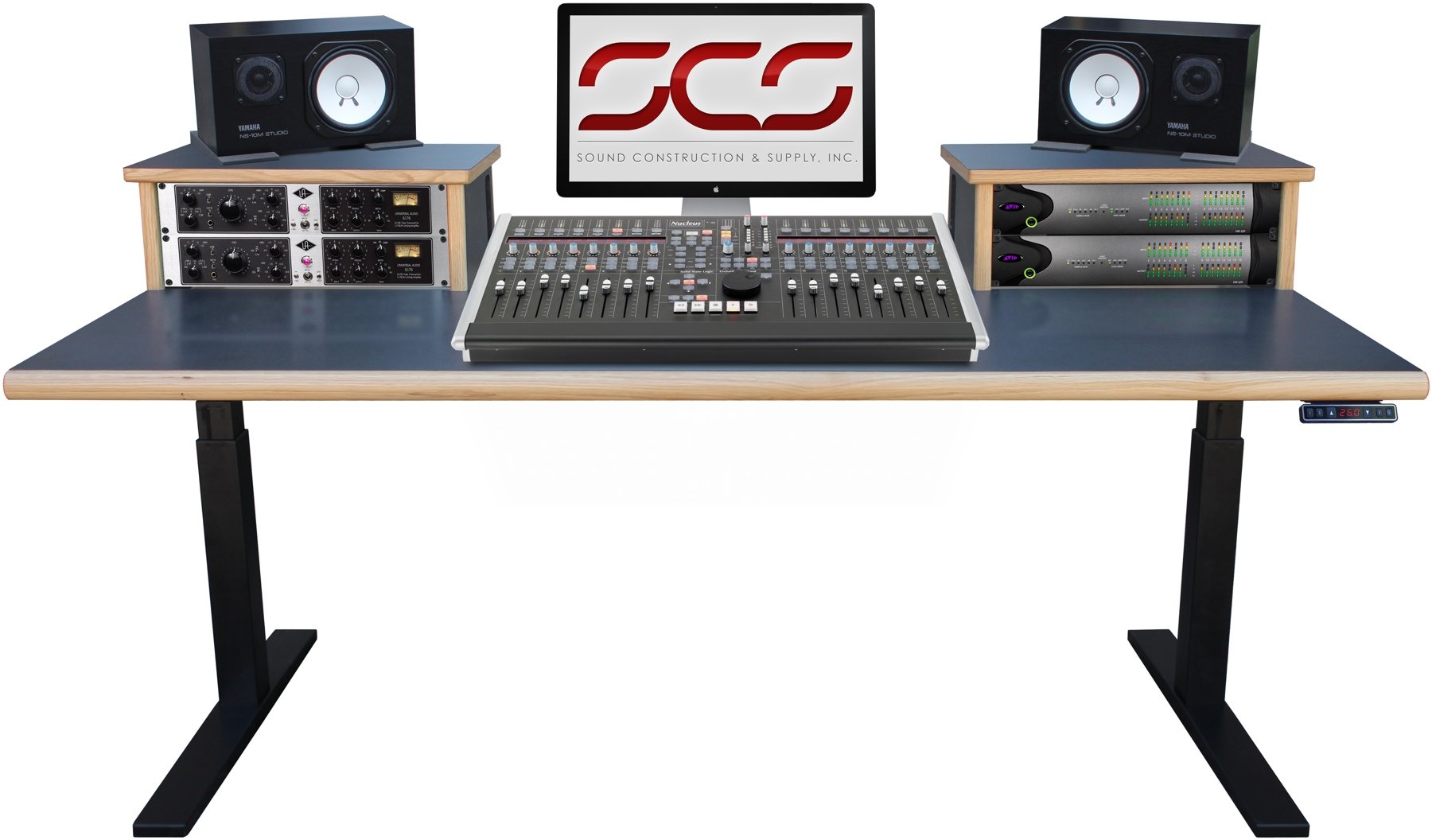 Sound Construction Scs Elevation Workstation 4x2 Studio Desk Oak Sound Construction Scs Elevation Workstation 4x2 Studio Desk Oak Image 1