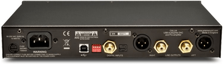 Prism Sound Callia Reference Stereo USB DAC -Black | Sweetwater