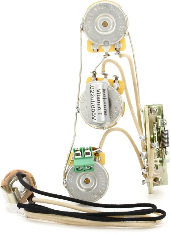 Mojo Tone Pre-Wired Quiet Coil Stratocaster 5-way Wiring Kit | Sweetwater
