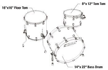 Tama Starclassic Maple MR32CZS 3-piece Shell Pack - Sky Blue Swirl with ...