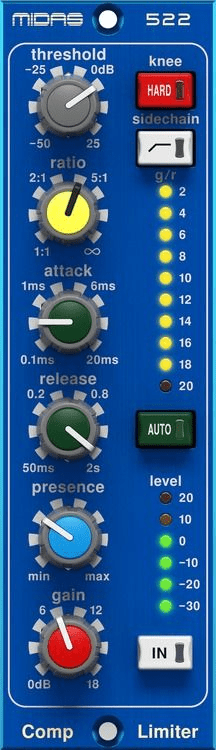 Midas 522 V2 500 Series Compressor/Limiter