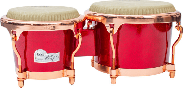 Toca Percussion Eric Velez Signature Series Bongos - Rojo Arándano
