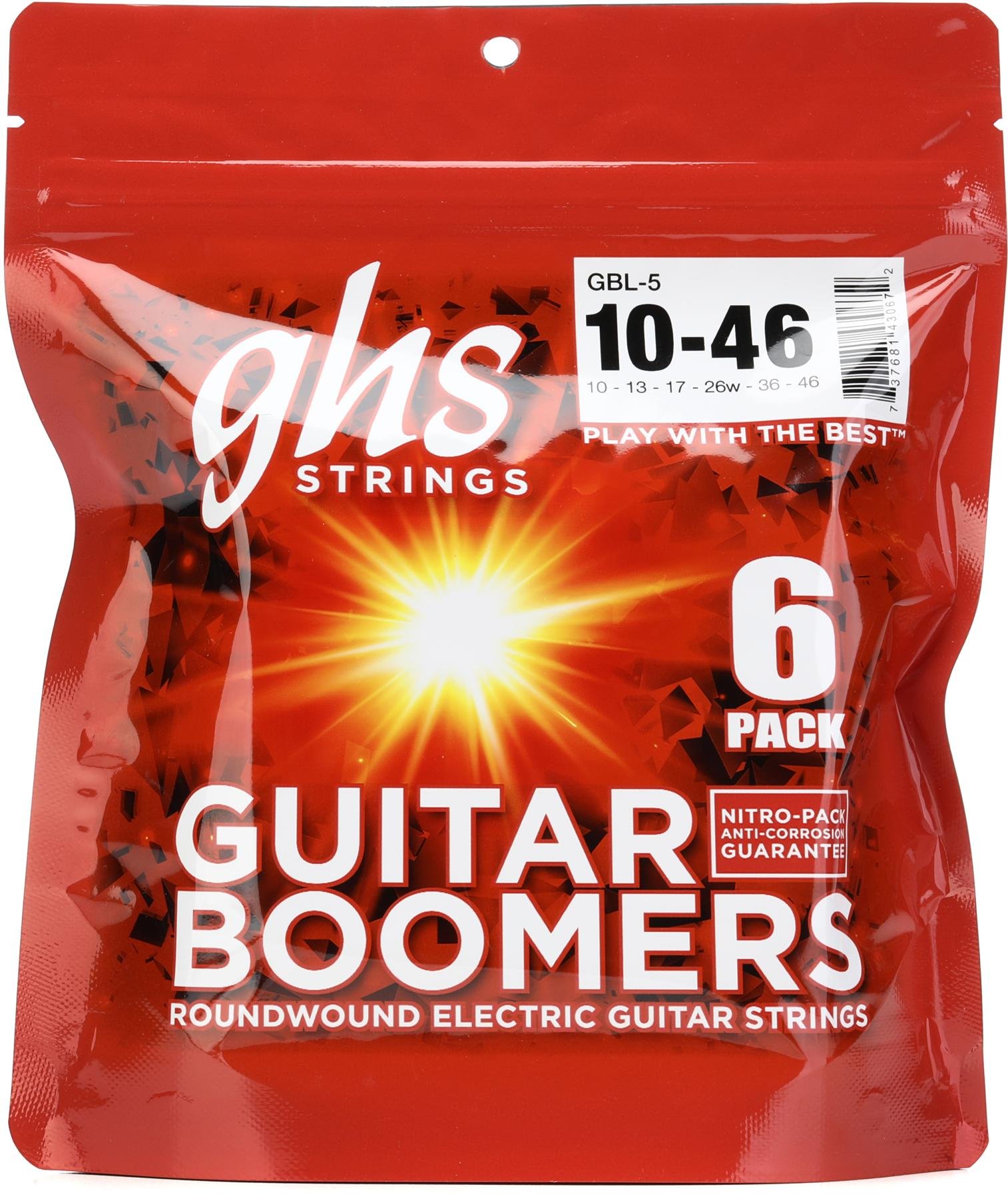 GHS GBL-5 Light Boomers Multi-Pack Roundwound Electric GBL-5 B&H