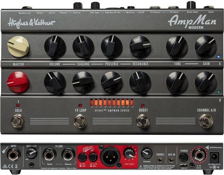 Hughes & Kettner AmpMan Modern 50-watt Guitar Amplifier Pedal 