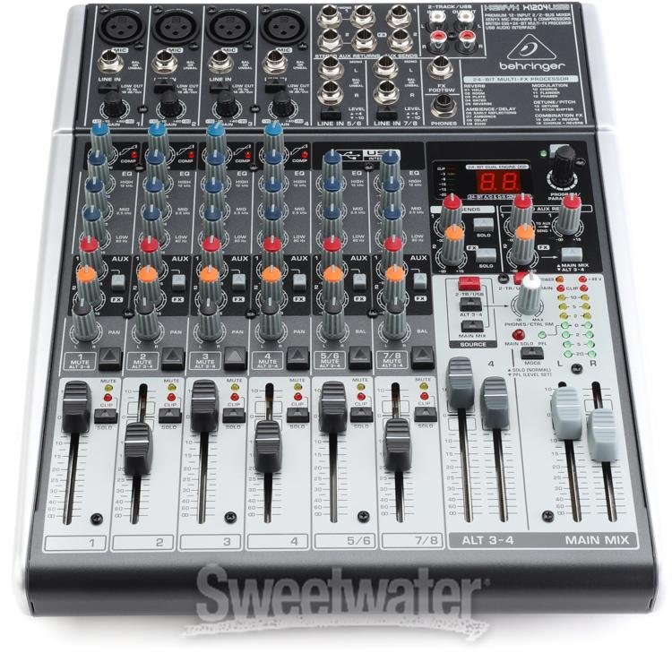 Behringer Xenyx X1204USB Mixer with USB and Effects | Sweetwater