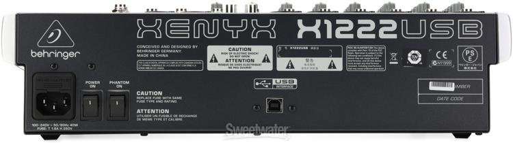 Behringer Xenyx X1222USB Mixer with and Effects | Sweetwater