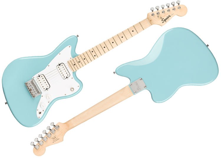 Squier Mini Jazzmaster HH Electric Guitar - Daphne Blue with Maple 