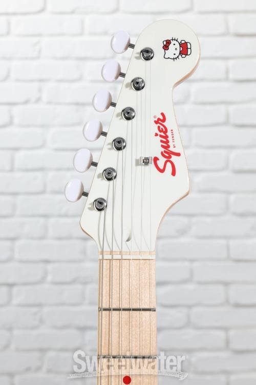 Squier x Hello Kitty Stratocaster Electric Guitar - White