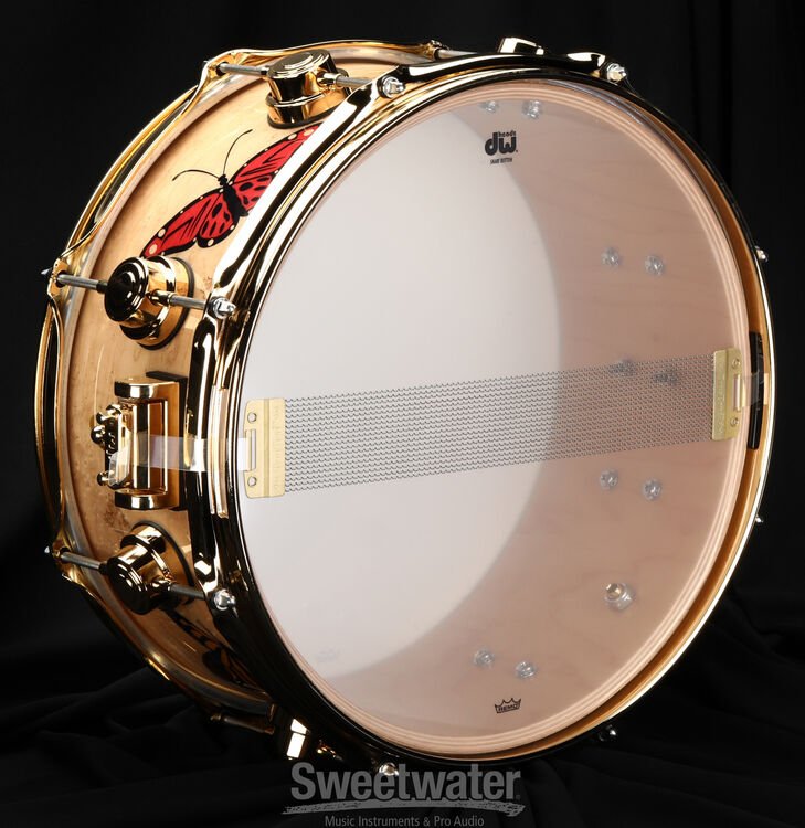 DW Collector's Sheila E. Icon Snare Drum - 5.5 inches x 13 inches, Sheila E. Tribute Inlays