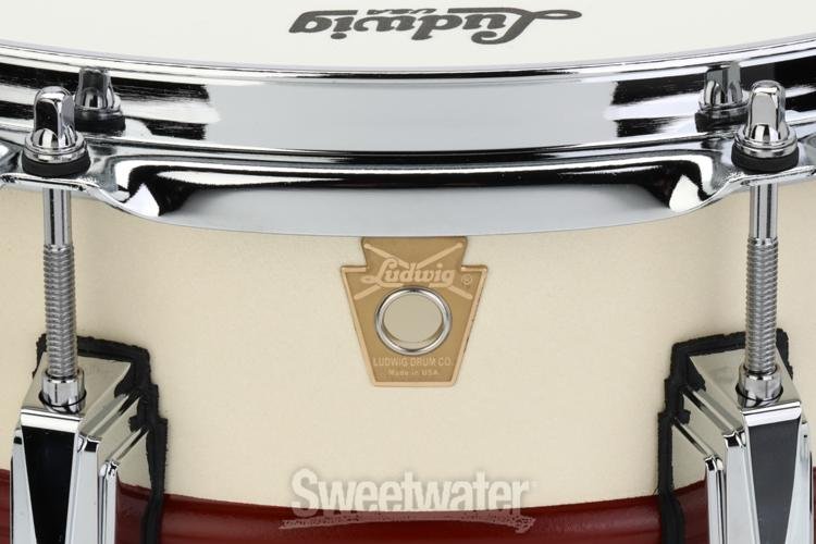 Ludwig Supra-Sweet Snare Drum - 6.5 inches x 14 inches, Red and