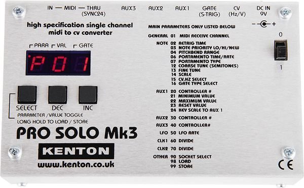 Kenton Pro Solo Mk3 Single-channel MIDI to CV Converter | Sweetwater