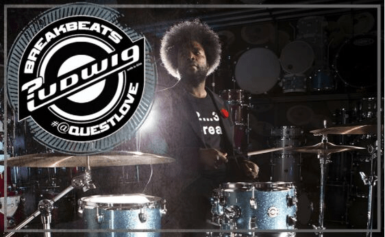Ludwig Breakbeats 2022 By Questlove 4-piece Shell Pack with Snare Drum - Silver Sparkle