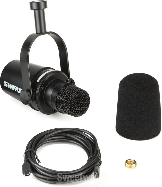 Shure MV7+ Hybrid Podcast Microphone - Black