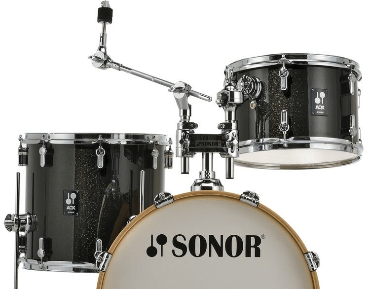 Sonor AQX Jazz 4-piece Shell Pack - Black Midnight Sparkle