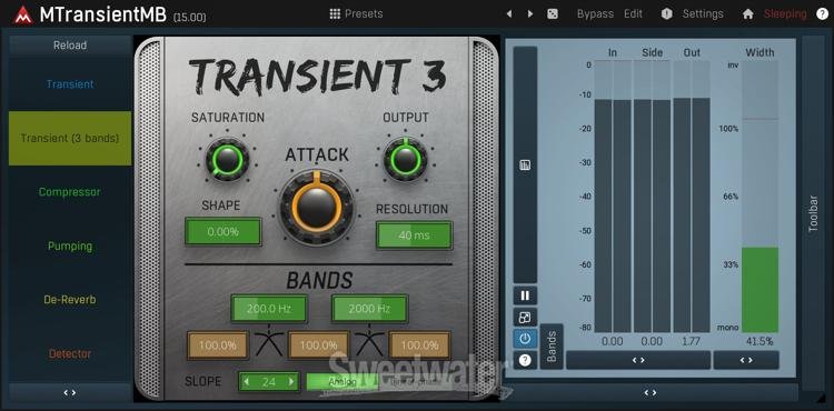 MeldaProduction MTransientMB Transient Shaper Plug-in | Sweetwater