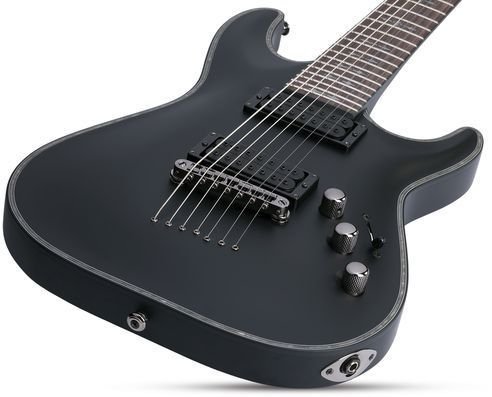 Schecter Hellraiser C-7 Passive - Satin Black | Sweetwater