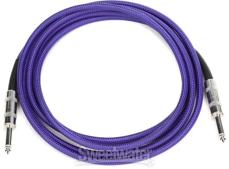 DiMarzio EP1710SSP Braided Guitar Cable - Straight To Straight, Purple ...