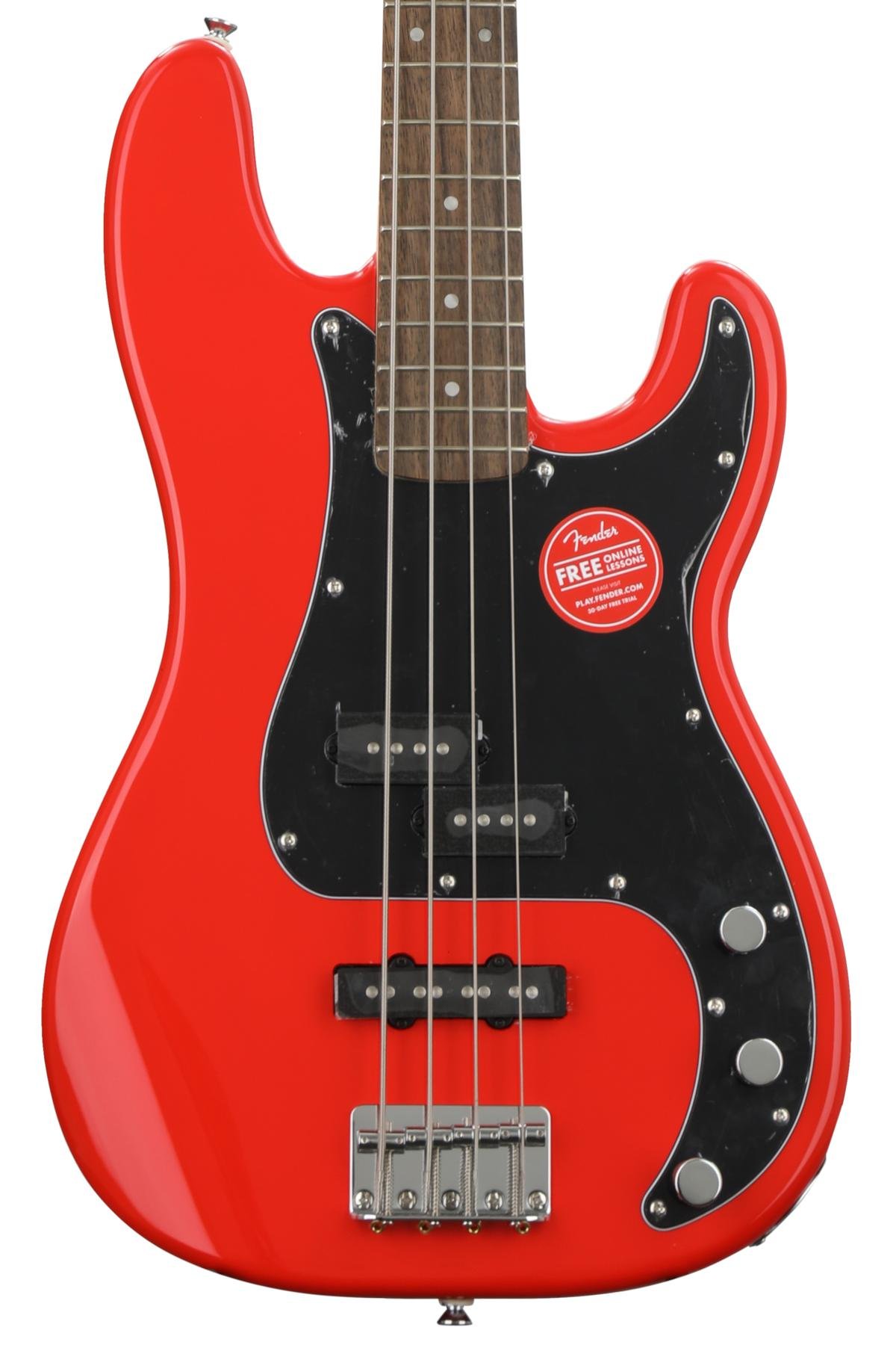 Squier Affinity Series Precision Bass Pj Race Red With Indian Laurel Fingerboard Sweetwater