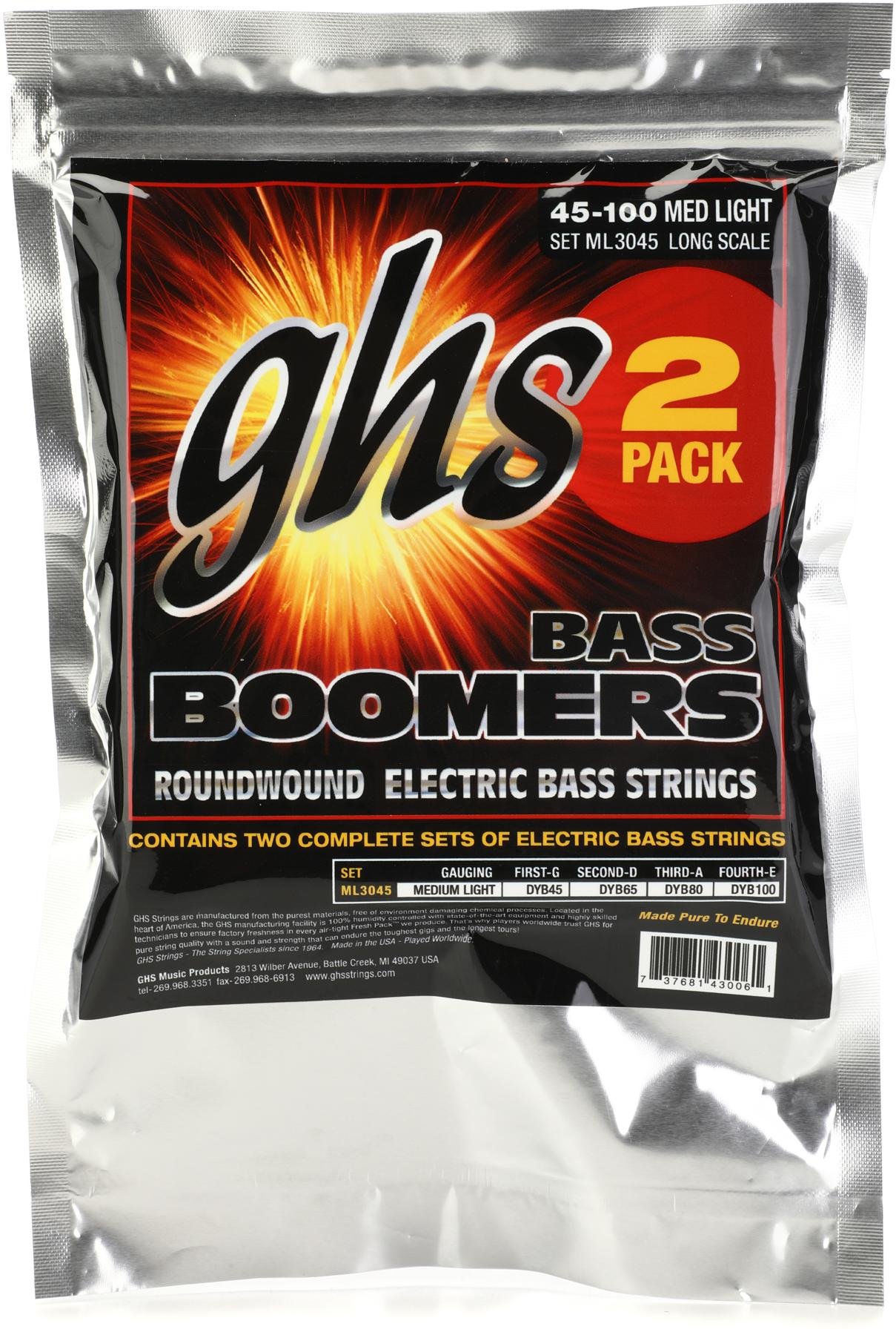 Musical Instruments & DJ Bass Guitars & Gear GHS Boomer Long ...